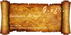 Galbavi Ábel névjegykártya